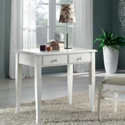 Scrivania shabby legno bianco 2 cassetti 90x57x80 - Mobili 2G
