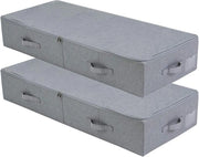 Set di 2 - Cassetti di Stoccaggio per Sotto Letto 100 x 43 x 18 cm - Scarpe, Maglioni, Camicie da Notte, Giochi etc. - Camera da Letto, Salotto, Camper, Armadio - Grigio Scuro