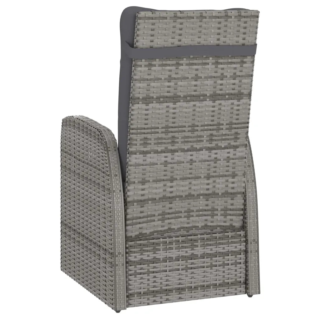 Set da Pranzo da Esterno 9 pz con Cuscini in Polyrattan Grigio 3059340