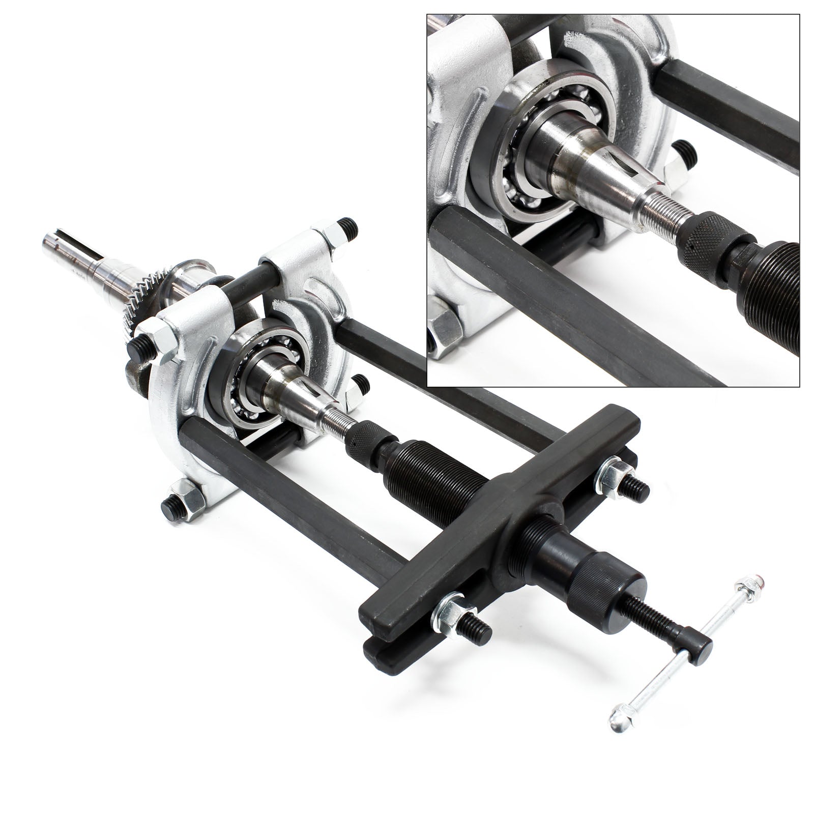 Set di estrattori idraulici con forza di trazione da 10 t in una pratica valigetta