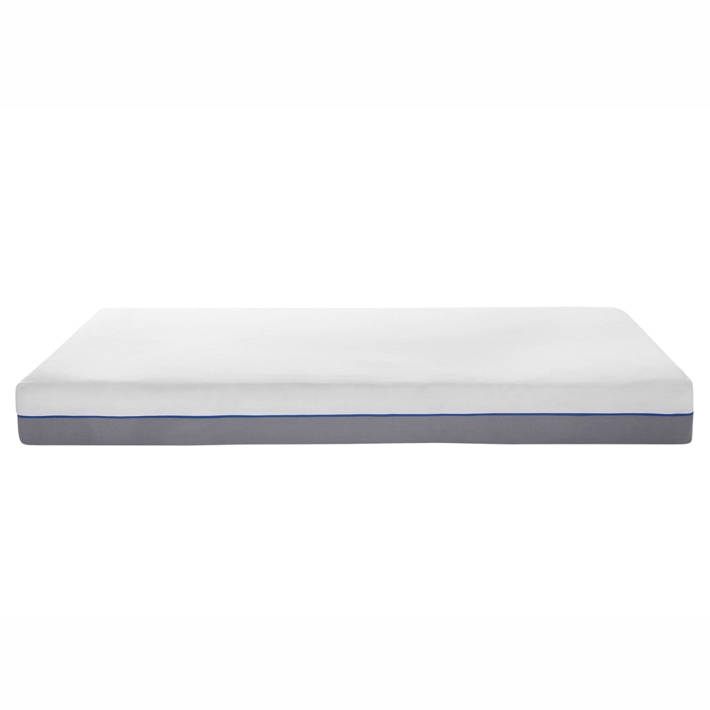 Materasso in Memory Foam Bianco con Tessuto Grigio Duro 160 x 200 cm