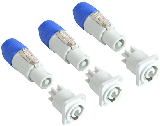 Set di connettori Powercon a 3 pezzi, adatto per Nac3fca connettore di alimentazione - connettore Powercon femmina - connettore Powercon di uscita - connettore AC a connettore Powercon maschio