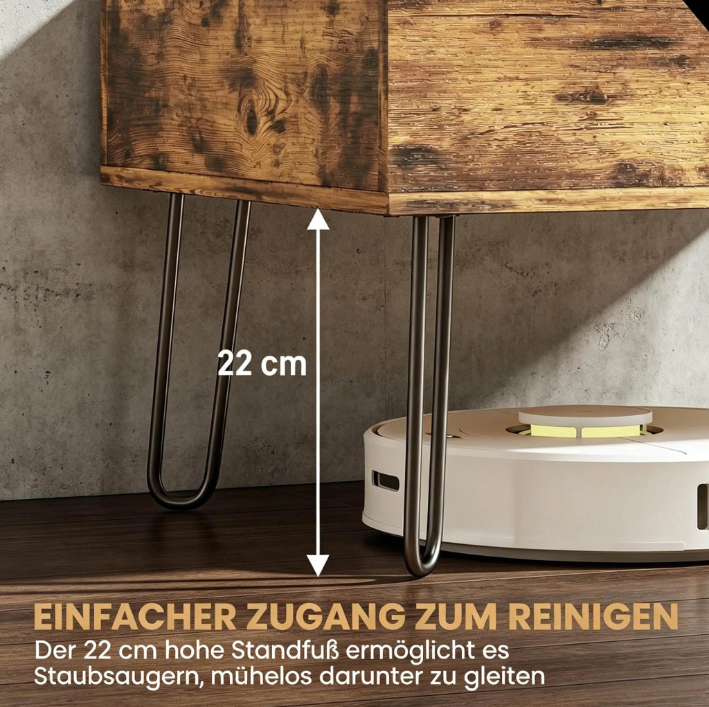 Tavolino da salotto elevabile con vano contenitore, 95x50 cm