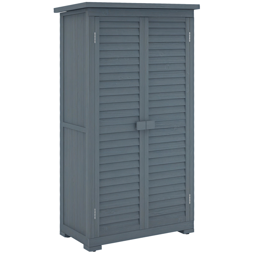 Casetta Giardino in Legno ¨C zephmum ¨C Grigio 87x46.5x160cm