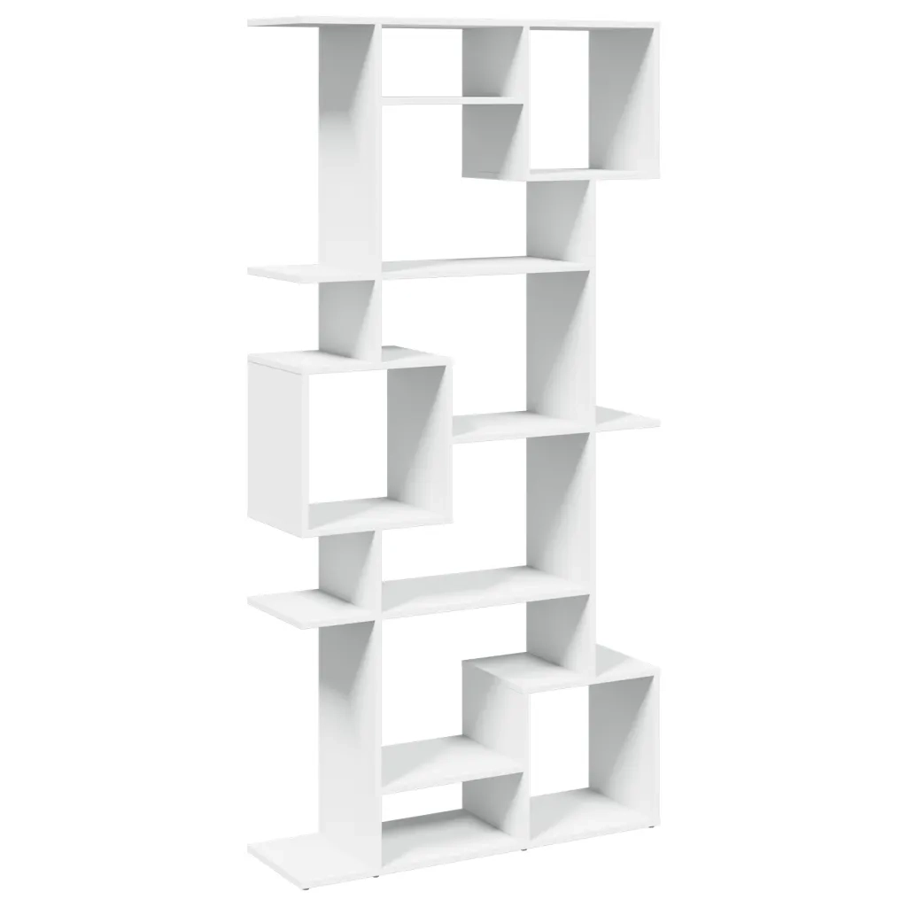 Libreria-Scaffale per Libri-Mobile di Stoccaggio Bianca 92x29x188 cm in Legno Multistrato