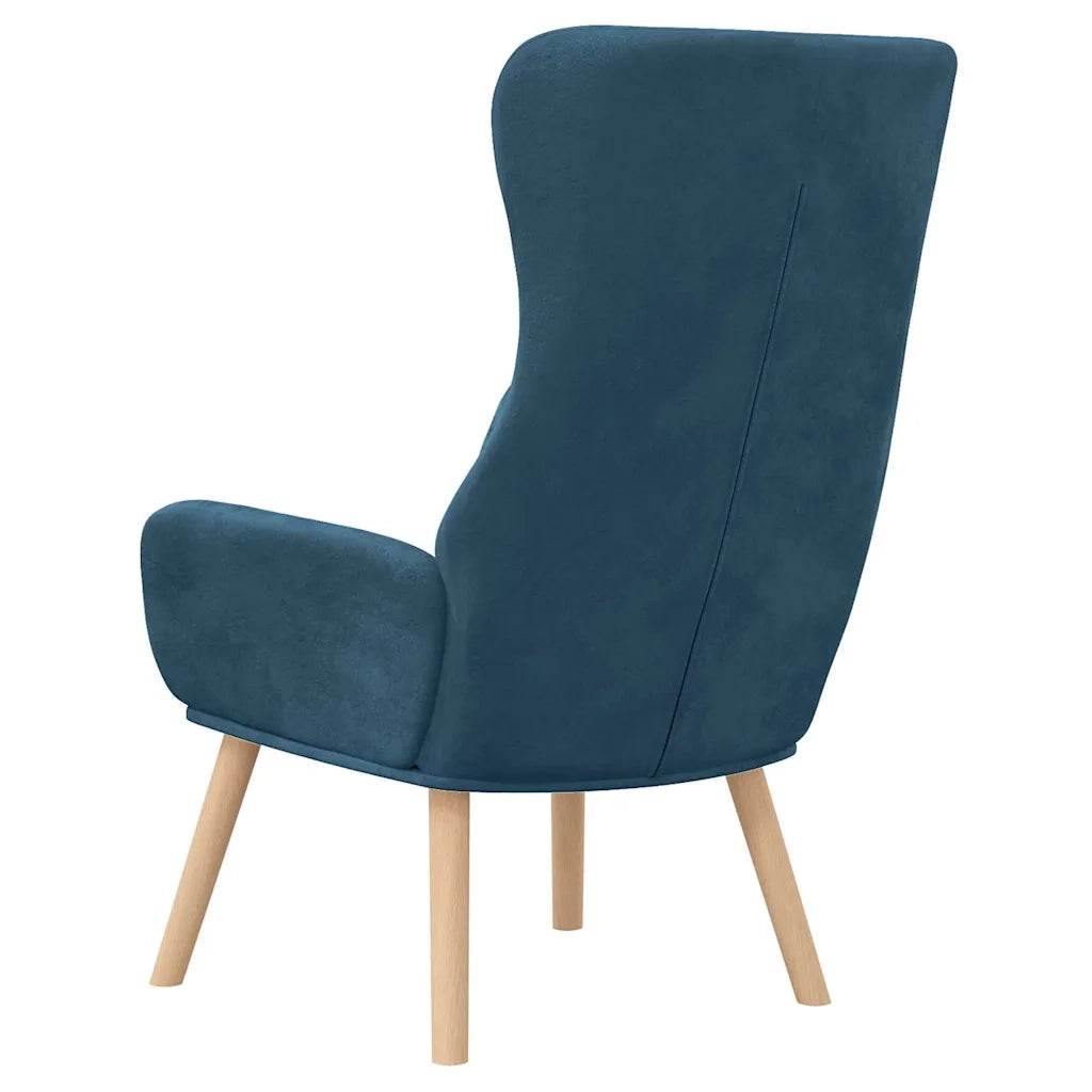 Poltrona Relax-Poltroncina Blu in Velluto 467630