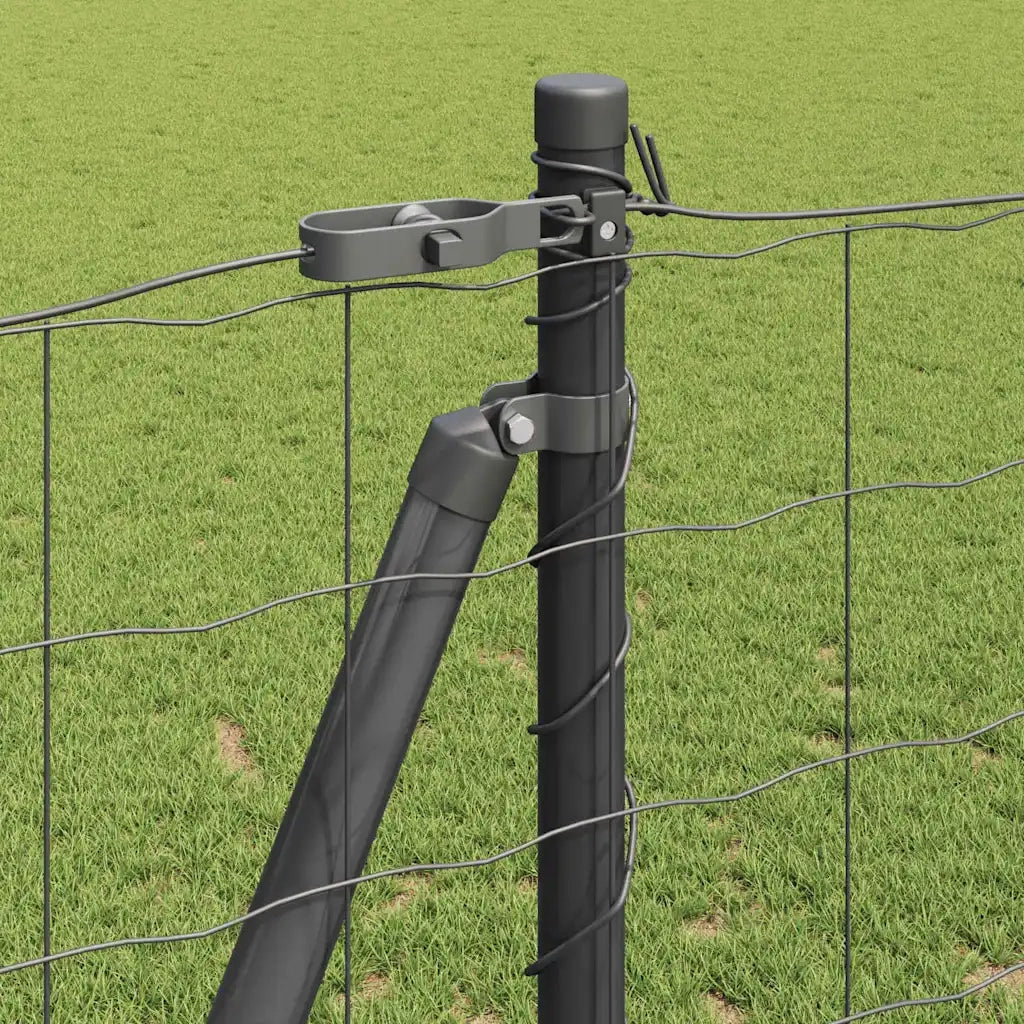 Recinzione da Giardino | Recinzione con Posto Grigio 1,2 x 10 m Acciaio