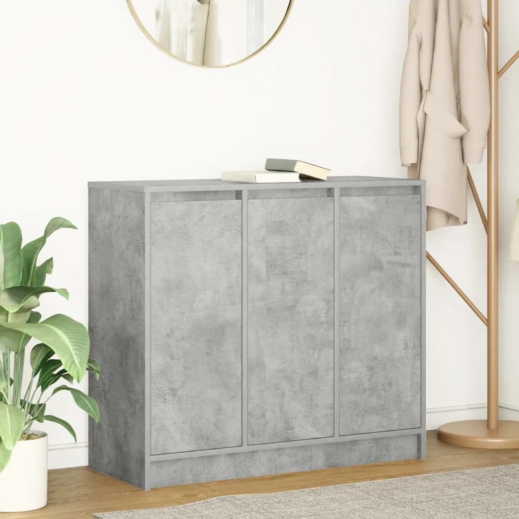 Credenza Grigio Cemento 85x34x76 cm in Legno Multistrato 861628