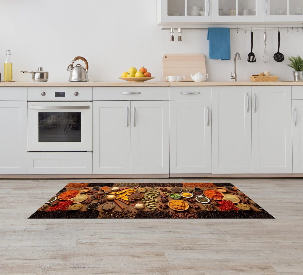 Tappeto Cucina Antiscivolo Made in Italy Passatoia Antimacchia Multiuso Corridoio Soggiorno Lavabile in Lavatrice - 50x150 - SpezieModerne
