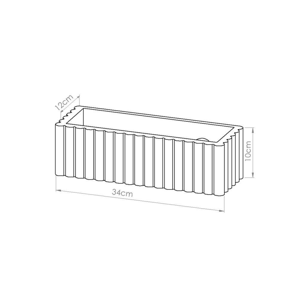Applique ceramica beige rettangolare su/giù E27 SULKIO