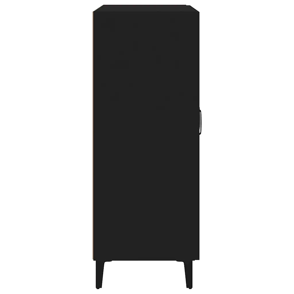 Credenza | Madia | Buffet da pranzo | Armadio da pranzo Nera 69,5x34x90 cm in Legno Multistrato
