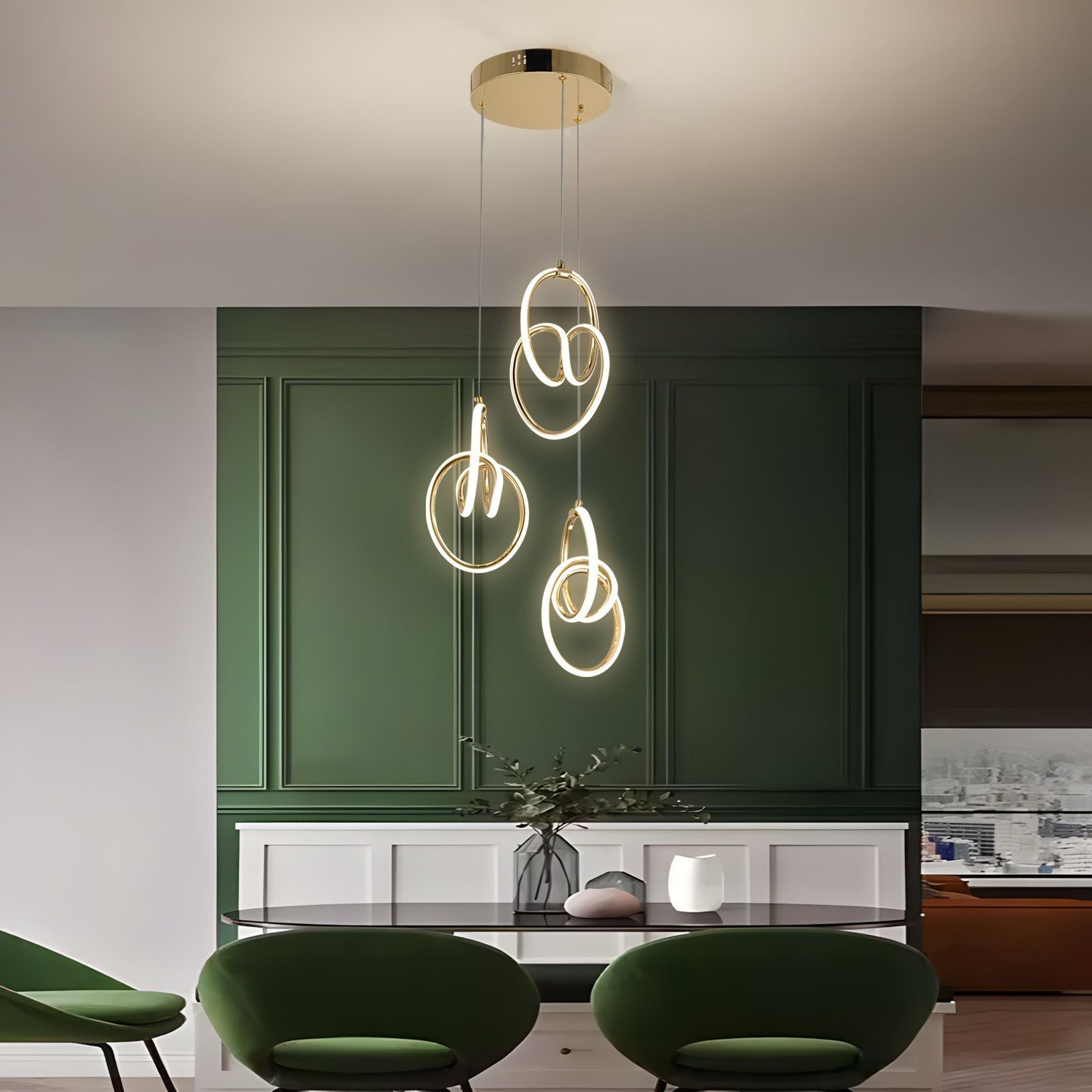 Lampada A Sospensione Led G082-3cpr Gold