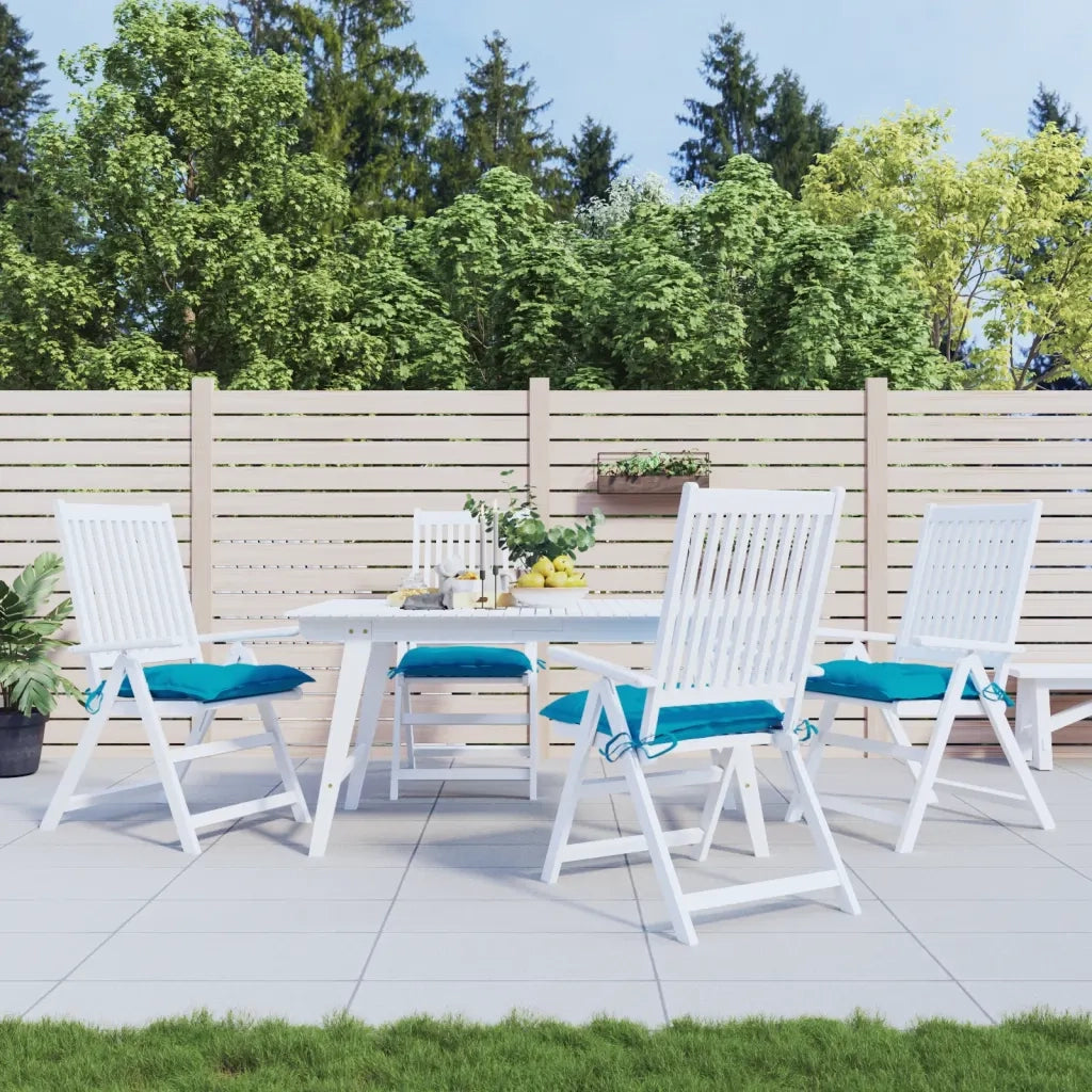 Cuscini per Sedia 4pz Azzurro 40x40x7 cm in Tessuto Oxford 361463
