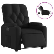 Poltrona | Sedia Relax Reclinabile Elettrica Nera in Similpelle