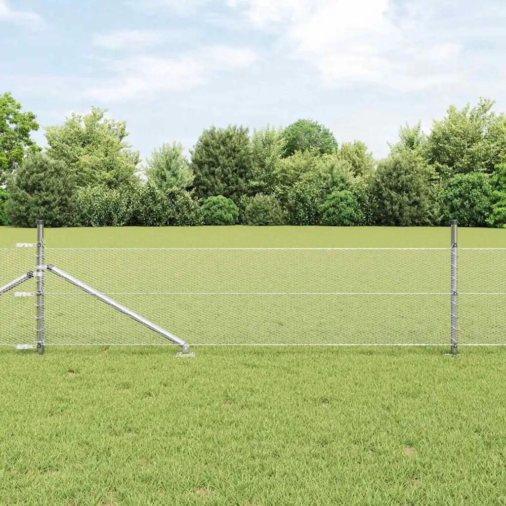 Palo della recinzione Argento 50 x 0,4 m (rete 13 mm) Acciaio