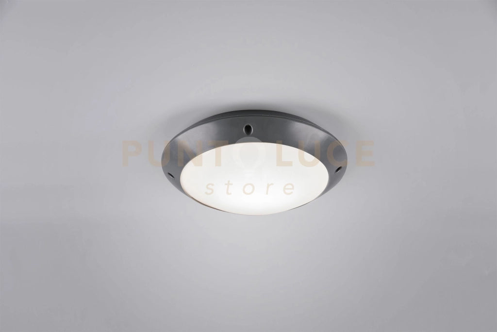 CAMARO PLAFONIERA DA ESTERNO METACRILATO ANTRACITE D. 26CM IP54 1 LUCE ATTACCO E27