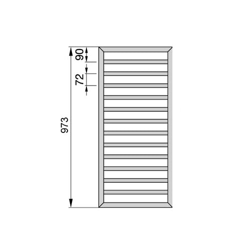 TERMOARREDO ZEHNDER SUBWAY  H. 973- Nero Opaco Largh. cm 45- ZEHND- pezzi 1