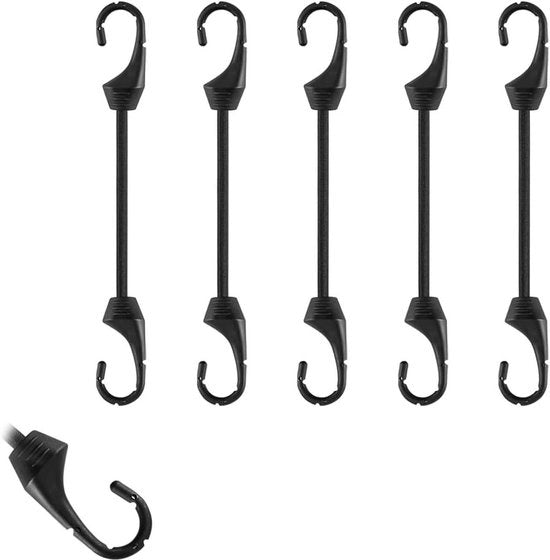 Expansore duraturo a 5 pezzi di cavo 30 cm - Morsa in gomma robusta con ganci