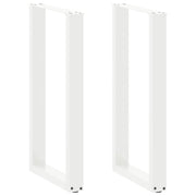Set di 2 gambe regolabili per tavolo da bar a forma di U 40 x 90 x 91 cm design moderno acciaio bianco 02_0057457