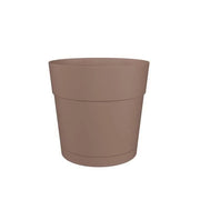 Barattolo di fiori e capri rotondo rotondo - plastica - serbatoio dell'acqua - 35 cm di diametro - taupe - artevasi