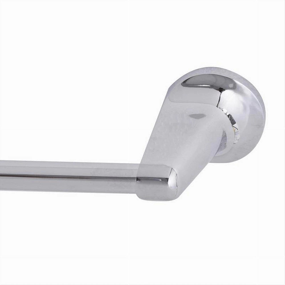 Trade Shop - Porta Asciugamani Portasciugamani Cromato 40 Cm Maniglione A Parete Bagno 79812 -