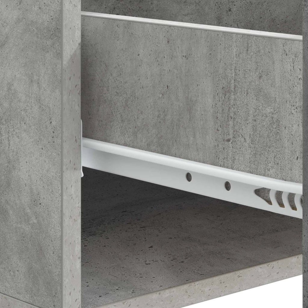 Tavolino da salotto con cassetto Grigio Cemento 49 x 50 x 40 cm