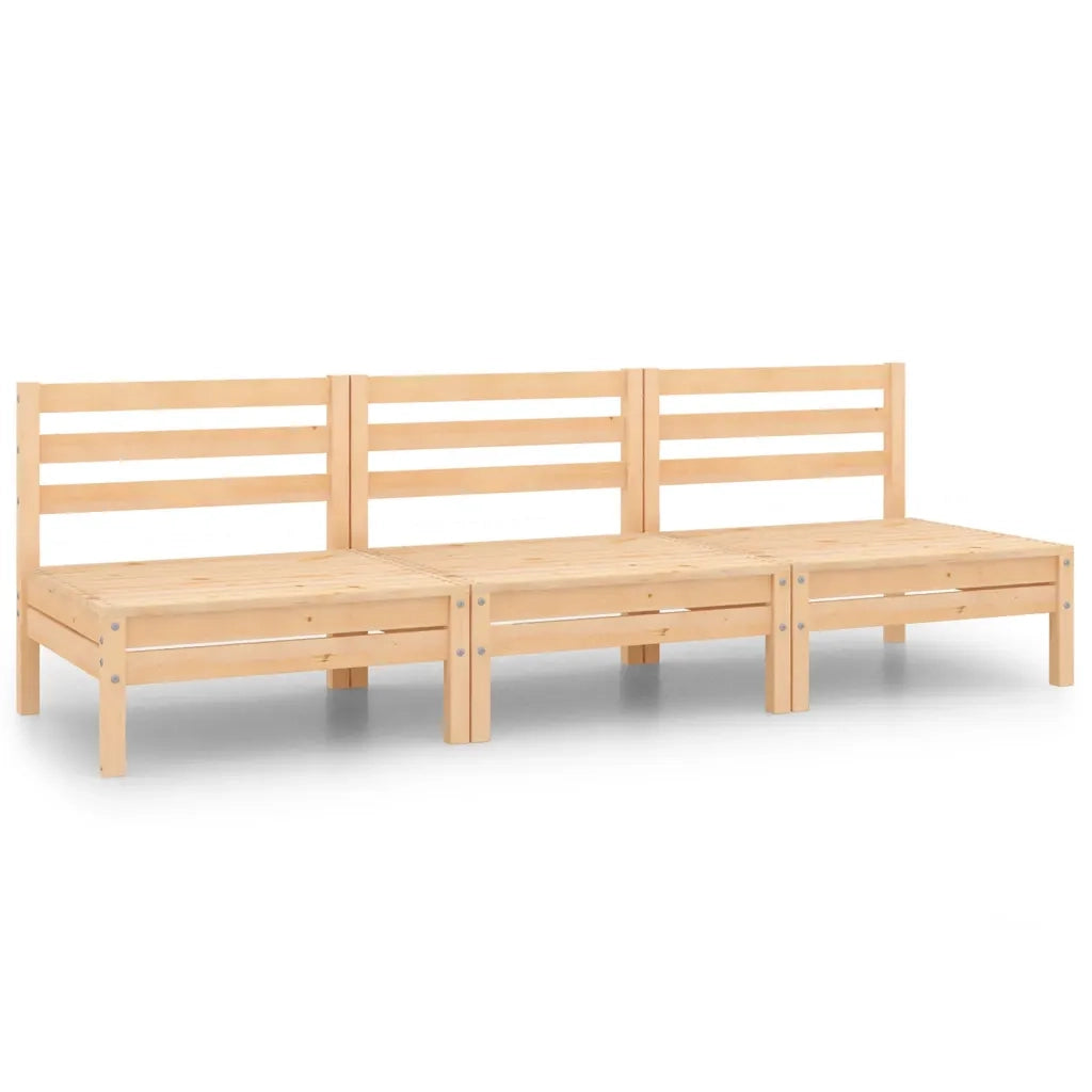 Set Divani da Giardino 3 pz in Legno Massello di Pino 3082442