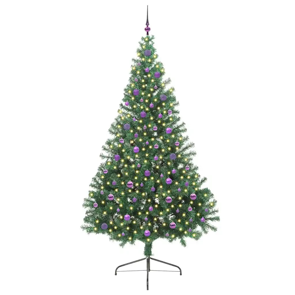 Albero di Natale | Decorazioni natalizie artificiale con luci integrate Verde 240 cm