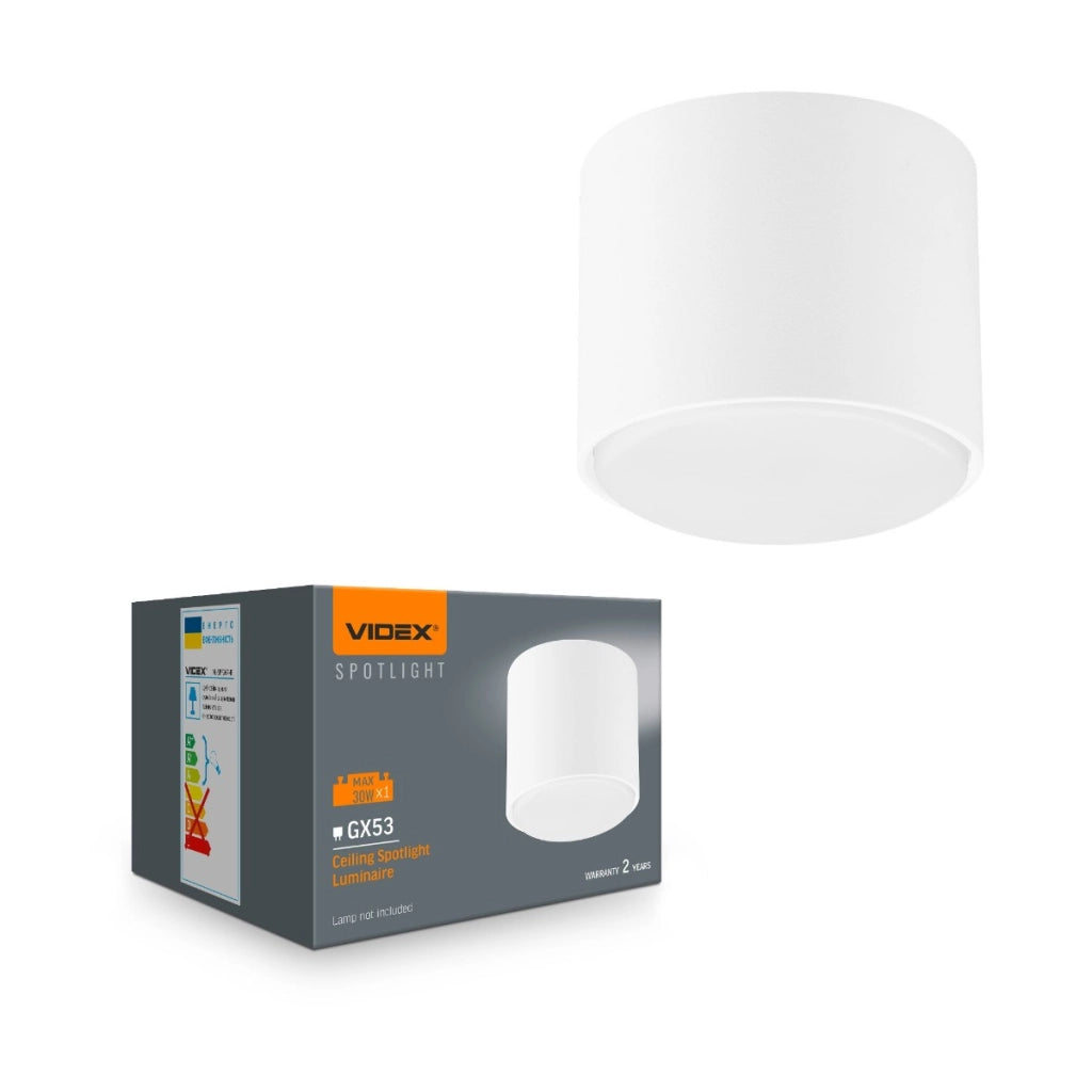 Faretto plafoniera superficie bianco 1xGX53 Videx Spotlight