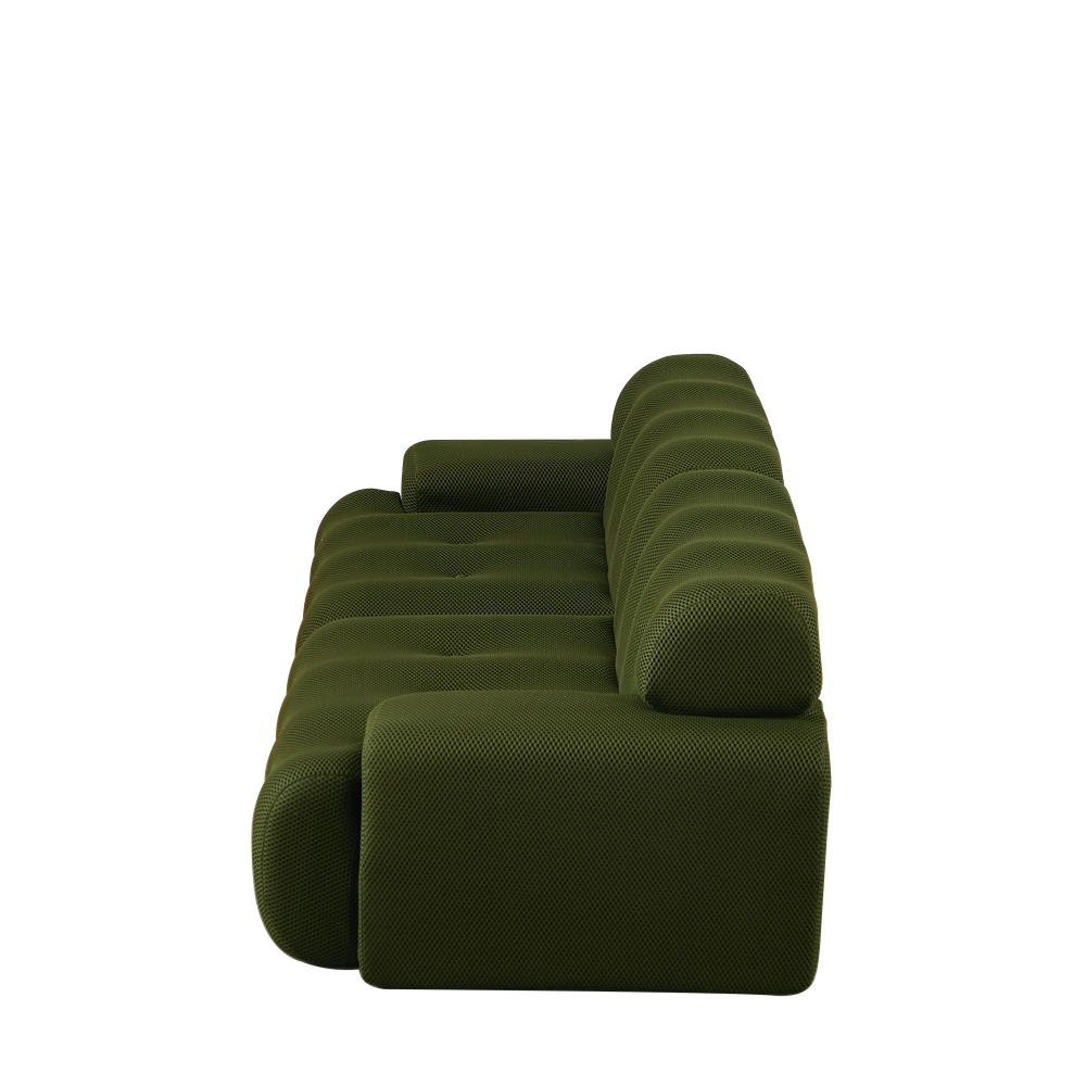 Divano 2 Posti con Braccioli e Bottoni ¨C Xylo ¨C Verde, Design Moderno
