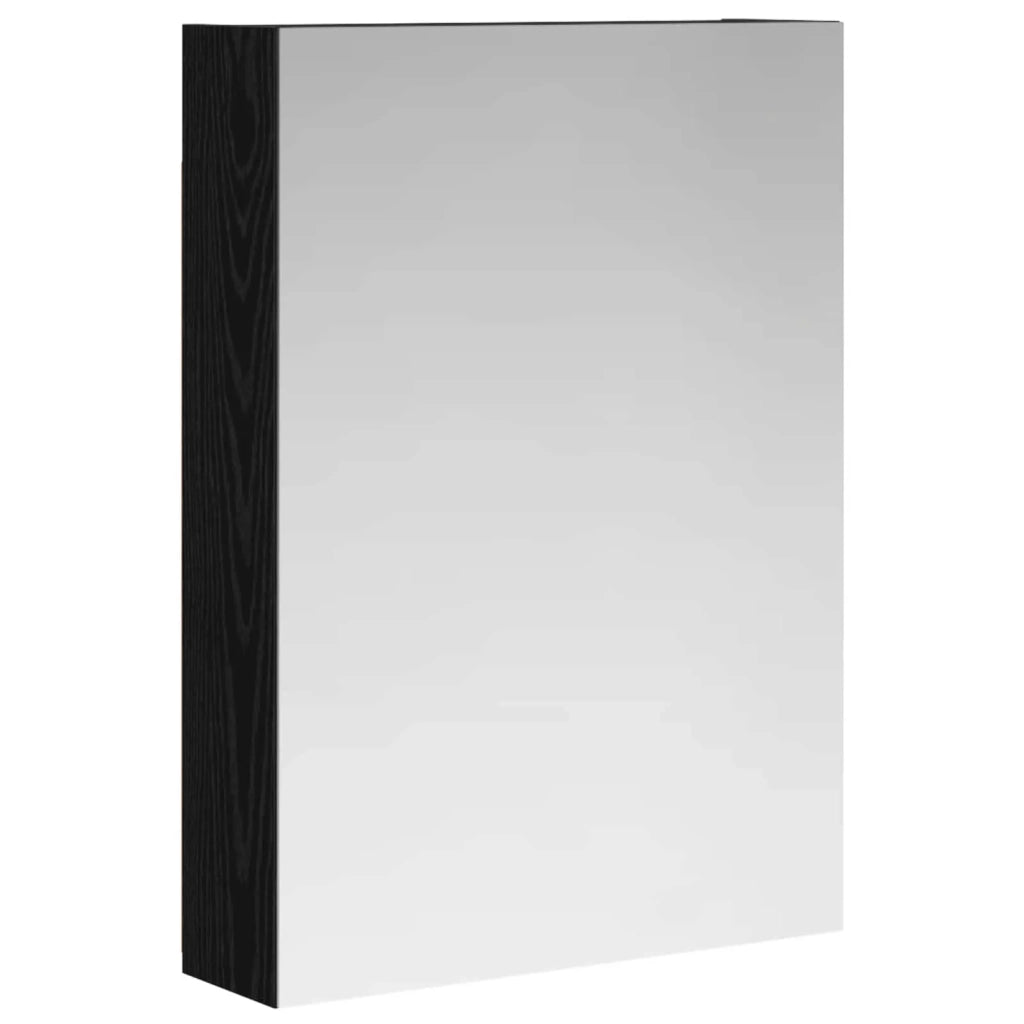 Mobiletto per specchio da bagno Rovere Nero 50 x 14,5 x 70 cm