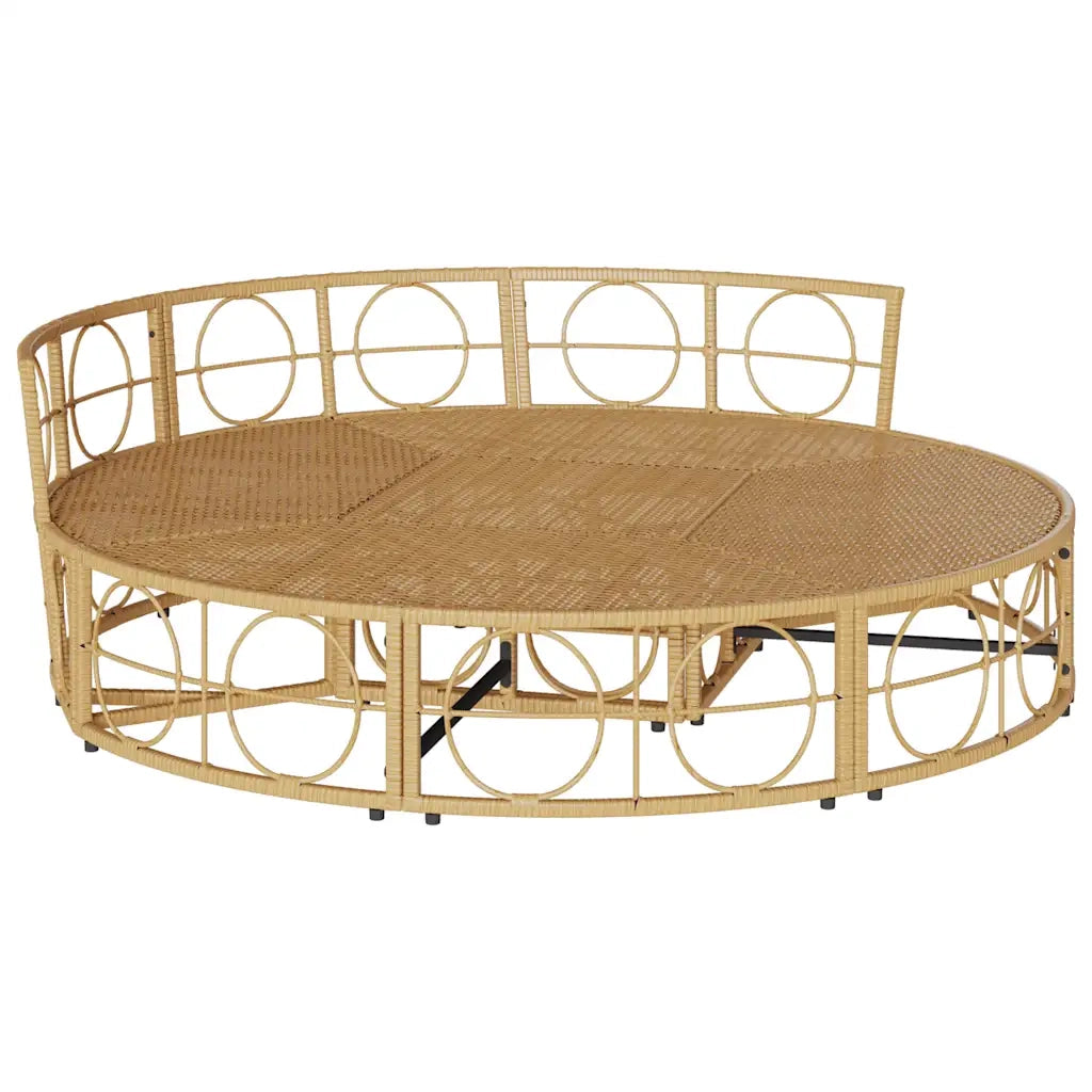 Lettino Prendisole Esterno senza Tetto in Polyrattan