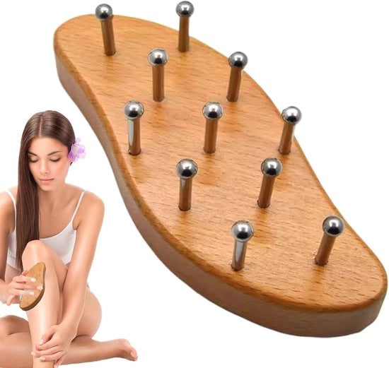 Scopa per la pelle del capo in legno | Pettine per massaggi per crescita capillare e rilassamento
