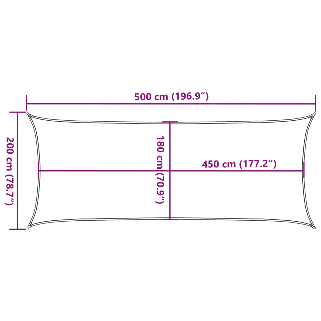 Vela Parasole 160 g/m² Bianca 2x5 m in HDPE 311231