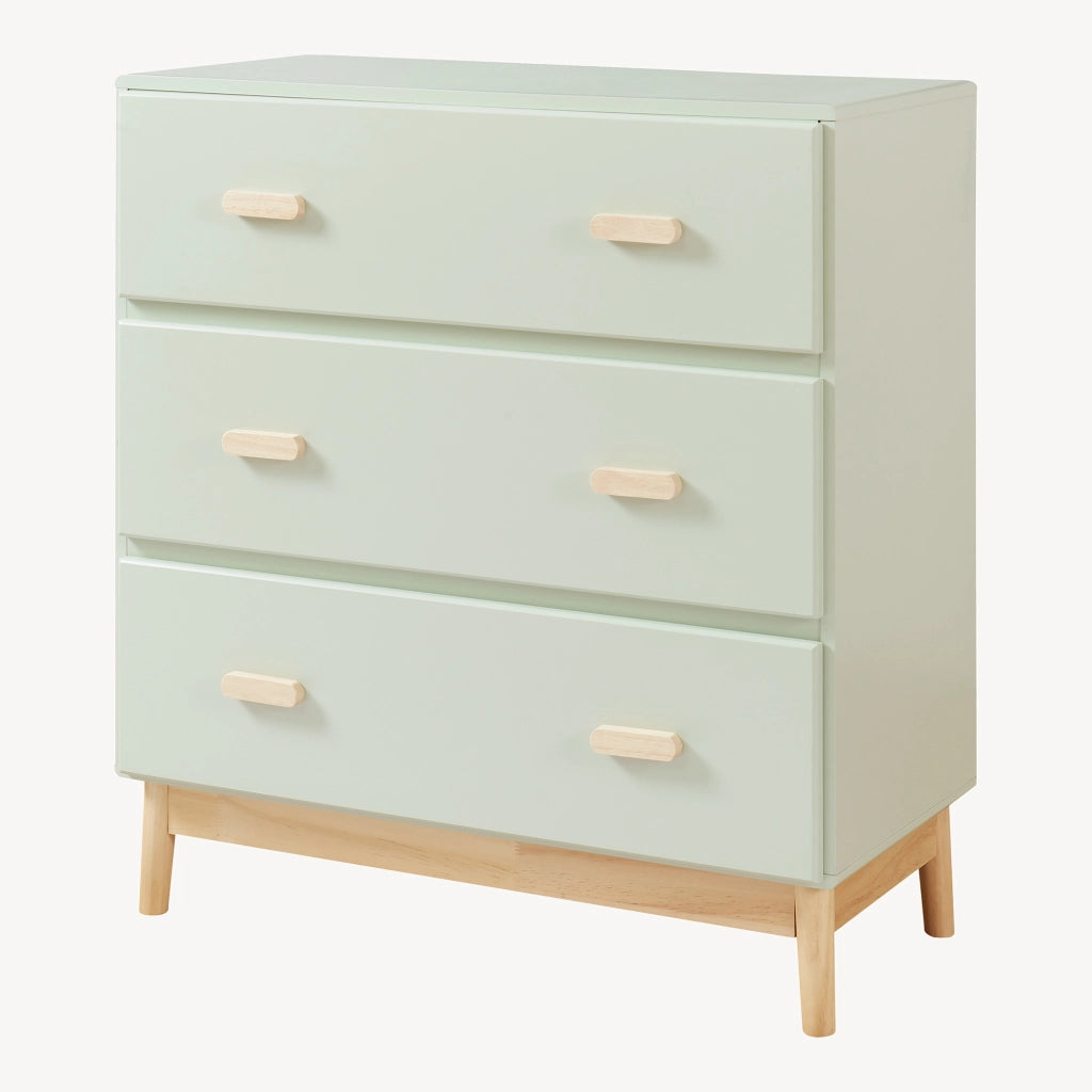 Cassettiera Sarievn con 3 Cassetti e Piano Fasciatoio Rimovibile 100 x 80 x 53 cm - Menta Verde [en.casa]