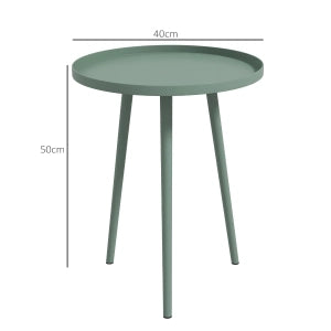 Tavolino da Caff¨¨ per Esterni ¨C MINIMAL ¨C Verde, Acciaio, ?40x50H cm, Rotondo