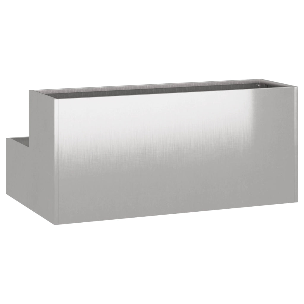 Fioriera da Giardino 2-Tier 100x60x45 cm Acciaio Inossidabile