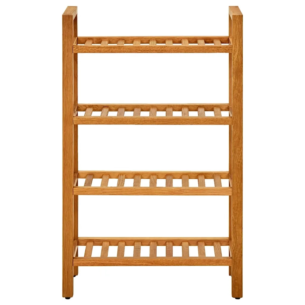 Scarpiera | Mobile per scarpe con 4 Ripiani 50x27x80 cm in Legno Massello di Rovere