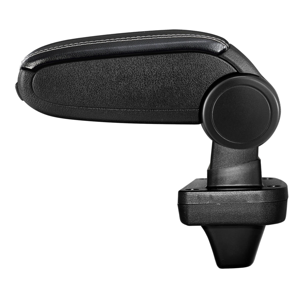 [pro.tec] Bracciolo centrale Opel Astra K - Rivestimento in similpelle nero con cuciture bianche - con vano portaoggetti