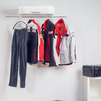 Kit Asciugabiancheria Asciugatrice per Biancheria 2 x 25W 5 Grucce e Telecomando Sciugarella Bianco