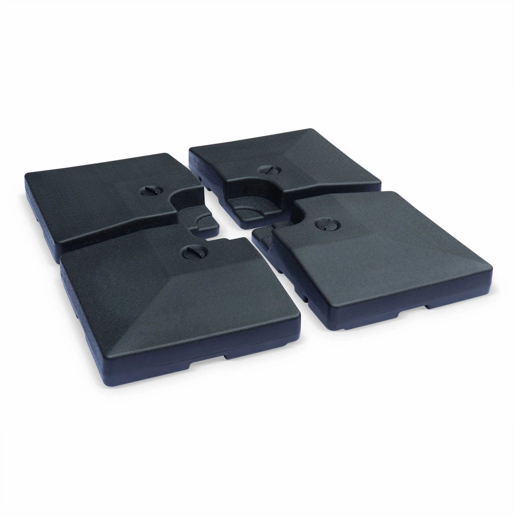 Lastra appesantita per ombrellone 51x51cm (set di 4), nero