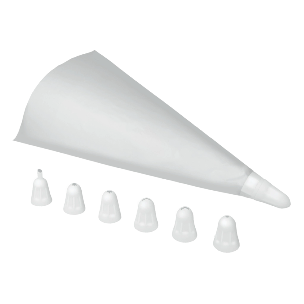 Decoratore Torte 7 Accessori + 3 Sacchetti Set 5 Pezzi - Metaltex