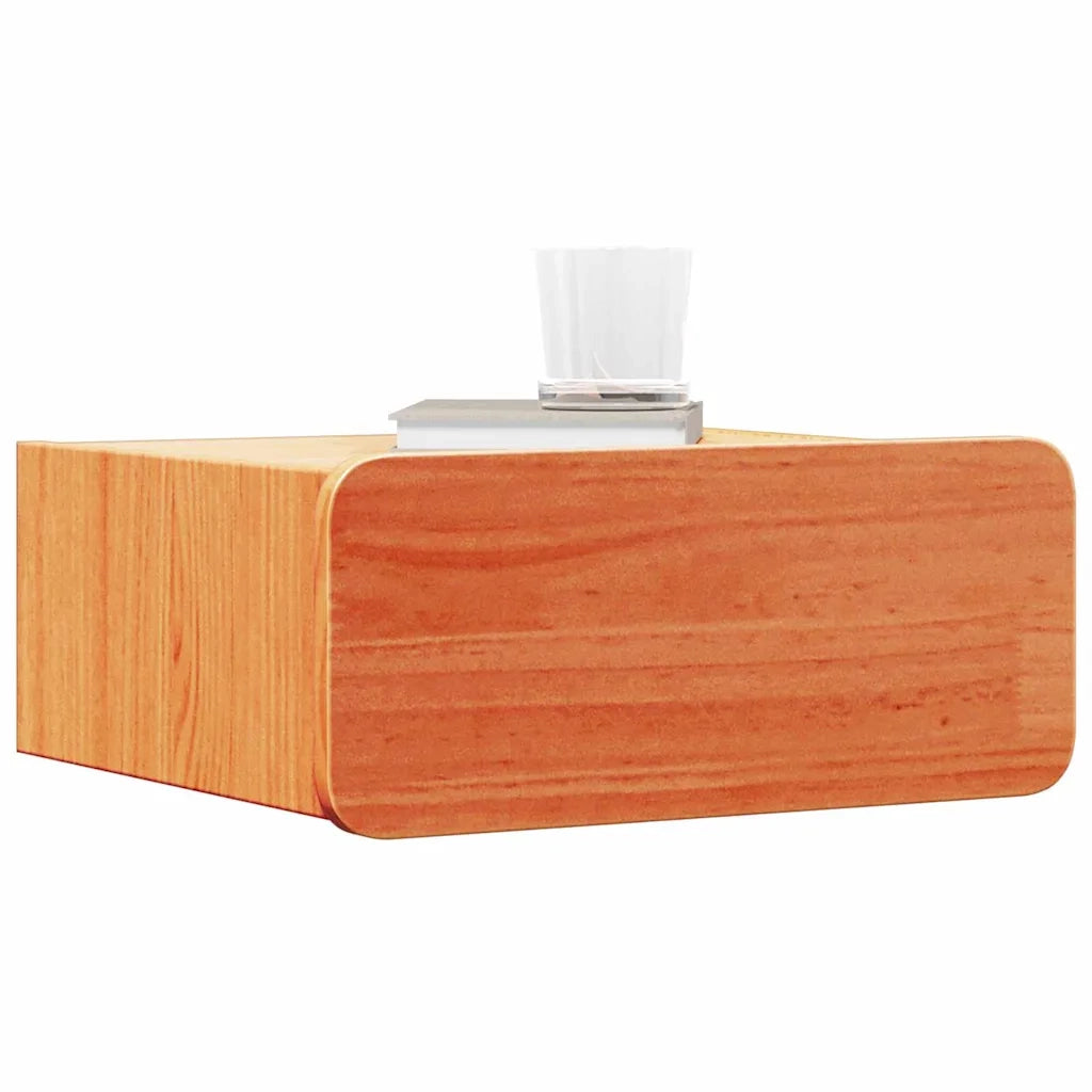 Comodino con cassetto-Tavolino da notte Marrone cerato 39 x 34 x 16,5 cm