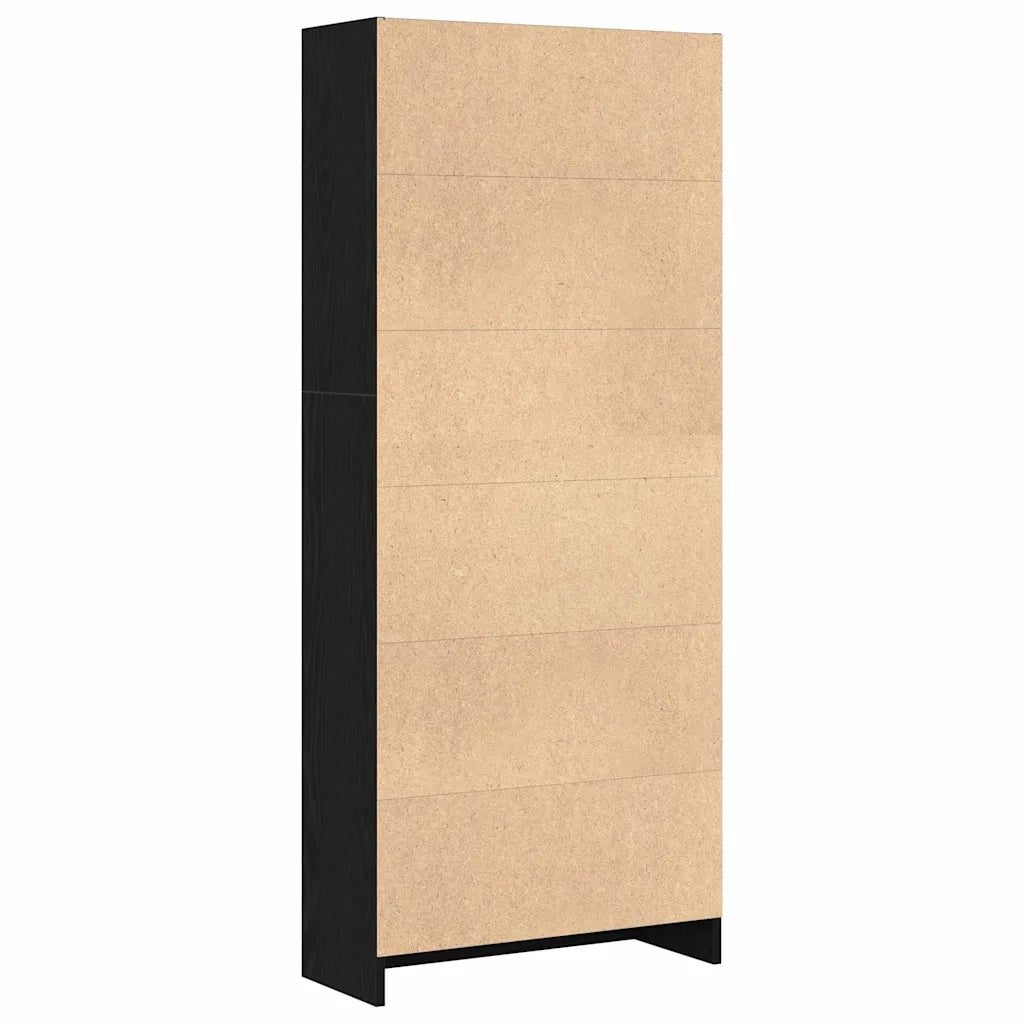 Libreria Rovere Nero 60 x 24 x 143 cm Legno multistrato 862467