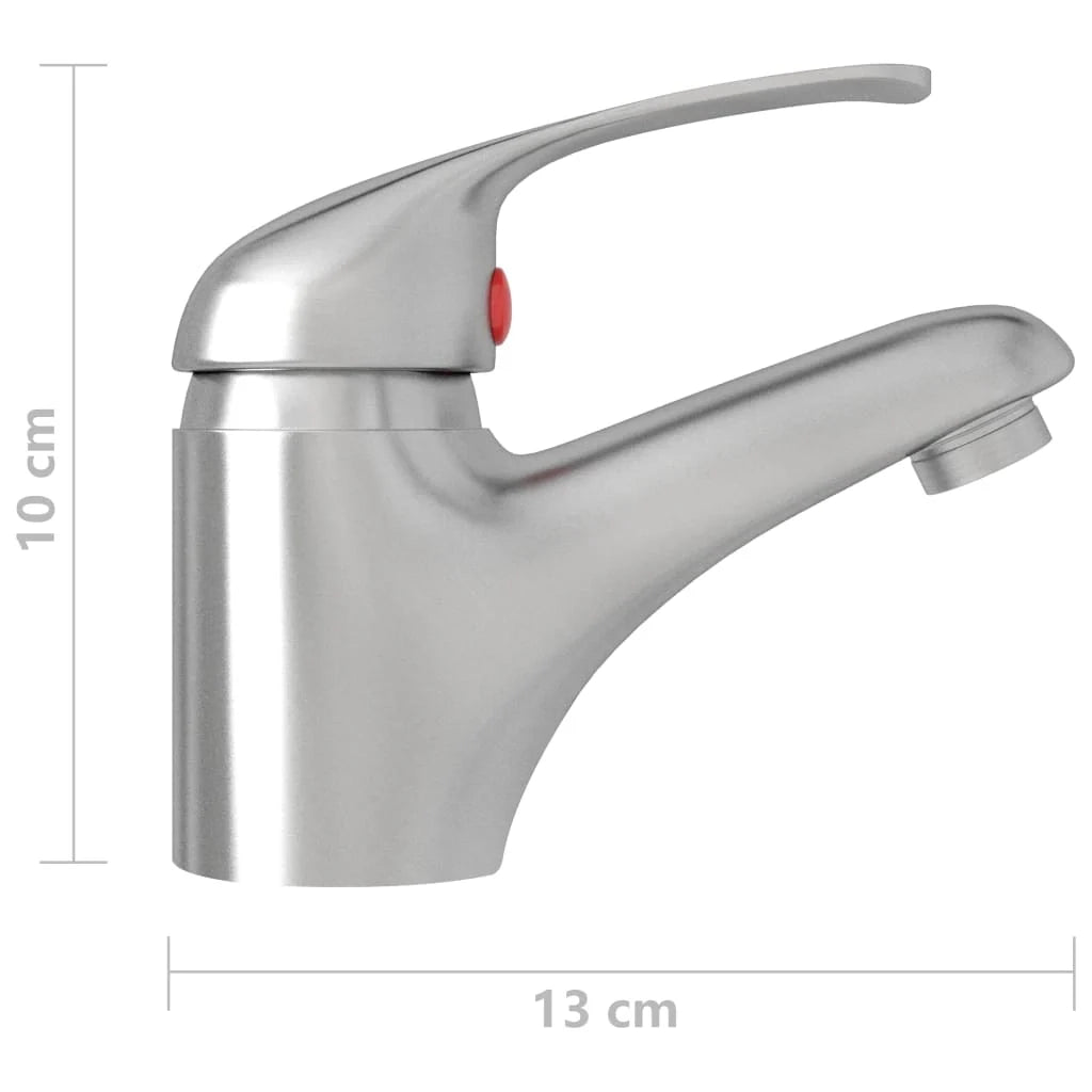 Miscelatore per lavabo rubinetto da cucina miscelatore per bagno rubinetto per lavabo da interni 13x10 cm argento 02_0003499