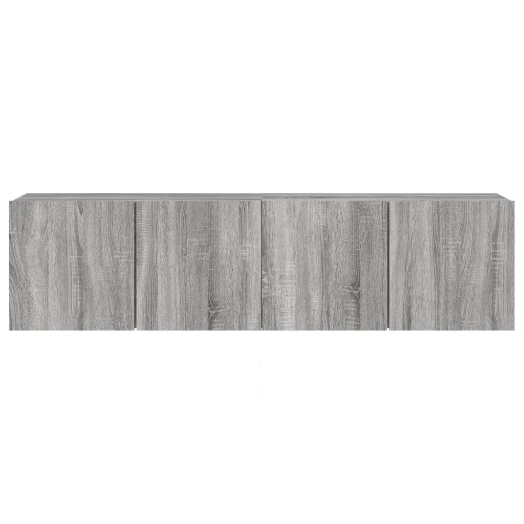 Mobili TV a Parete 2pz Grigio Sonoma 80x30x41 cm 836963
