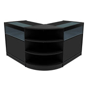 Set Bancone Nero Theseus LED B900 LM60 con Serratura e Vetrina Espositiva