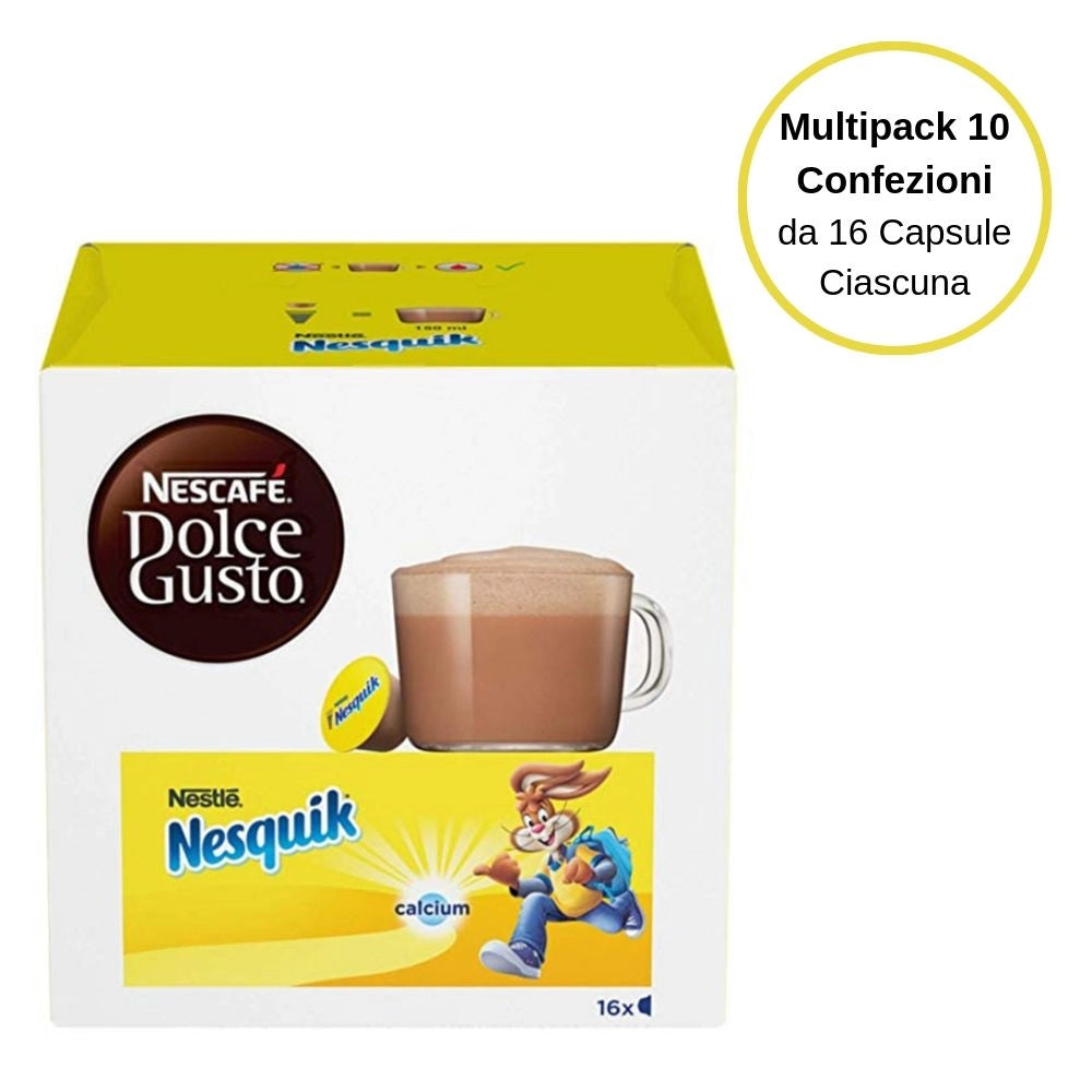 Nescafe' dolce gusto nesquik latte al cioccolato in capsule multipack 10 confezioni da 16 capsule ciascuna