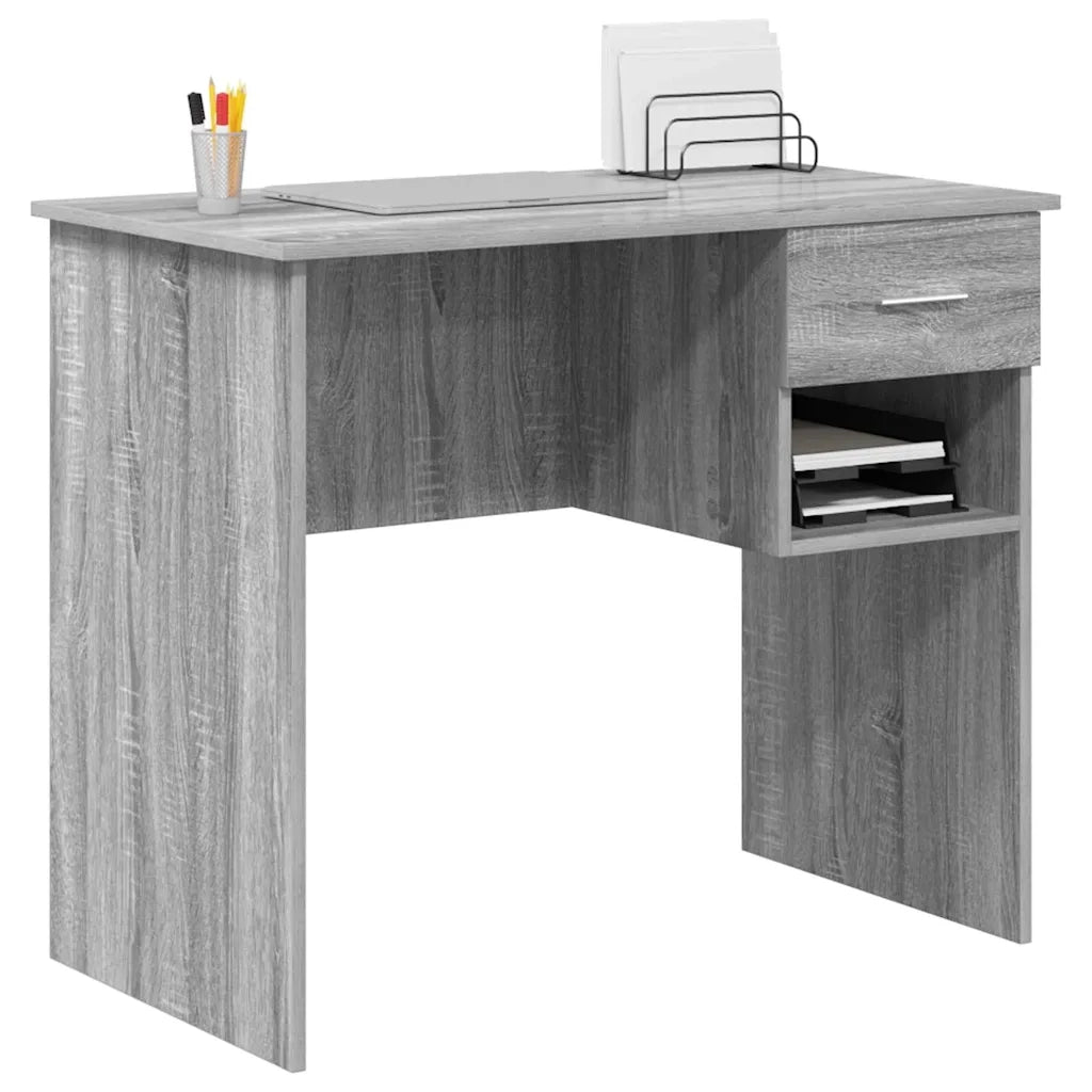 Scrivania Grigio Sonoma 90 x 49 x 75 cm Legno multistrato 869271