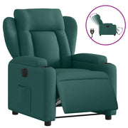 Poltrona | Sedia Relax Elettrica Reclinabile Verde Scuro in Tessuto